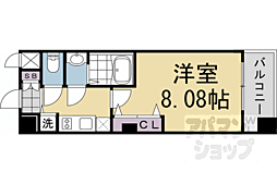 JR東海道・山陽本線 京都駅 徒歩3分の賃貸マンション 6階1Kの間取り