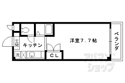 京阪本線 墨染駅 徒歩5分の賃貸マンション 1階1Kの間取り
