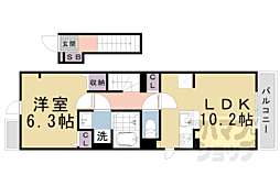 京阪石山坂本線 坂本比叡山口駅 徒歩2分の賃貸アパート 2階1LDKの間取り