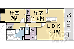 パインフィールド洛東 2LDKの間取図画像