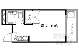 フローレンスII 3階1Kの間取り