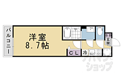 仮称）グランデコート御陵天徳町 402 4階1Kの間取り