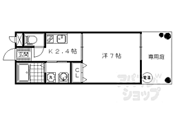 コフレ八反畑 1階1Kの間取り