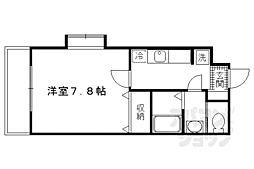 京阪本線 藤森駅 徒歩9分の賃貸マンション 3階1Kの間取り
