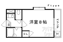京阪本線 丹波橋駅 徒歩6分の賃貸マンション 1階1Kの間取り