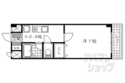 JR東海道・山陽本線 瀬田駅 徒歩19分の賃貸マンション 3階1Kの間取り