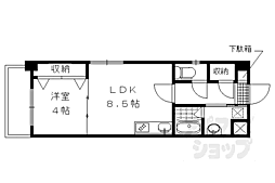 近鉄京都線 桃山御陵前駅 徒歩2分の賃貸マンション 3階1LDKの間取り