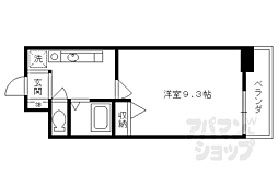 京阪本線 伏見稲荷駅 徒歩9分の賃貸マンション 3階1Kの間取り