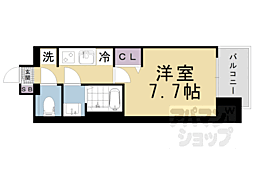 JR東海道・山陽本線 大津駅 徒歩9分の賃貸マンション 12階1Kの間取り