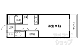JR東海道・山陽本線 京都駅 徒歩7分の賃貸マンション 4階1Kの間取り
