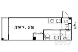JR東海道・山陽本線 京都駅 徒歩10分の賃貸マンション 2階1Kの間取り