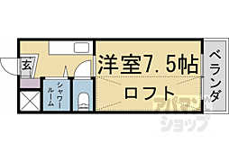 近鉄京都線 向島駅 徒歩7分の賃貸マンション 3階1Kの間取り