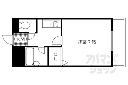京阪本線 伏見稲荷駅 徒歩1分の賃貸マンション 3階1Kの間取り