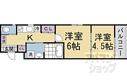 JR東海道・山陽本線 京都駅 徒歩15分の賃貸マンション 3階2Kの間取り