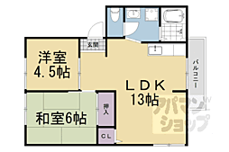 フレグランス　モナ 2階2LDKの間取り