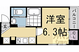 JR東海道・山陽本線 京都駅 徒歩12分の賃貸マンション 3階1Kの間取り