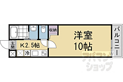 京阪石山坂本線 近江神宮前駅 徒歩2分の賃貸マンション 1階1Kの間取り