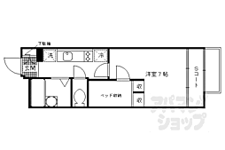 京阪本線 鳥羽街道駅 徒歩5分の賃貸アパート 2階1Kの間取り