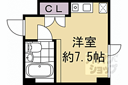 JR東海道・山陽本線 京都駅 徒歩18分の賃貸マンション 5階ワンルームの間取り