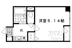 京阪本線 伏見桃山駅 徒歩2分の賃貸マンション 3階1Kの間取り