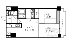ライオンズマンション京都河原町第2 2LDKの間取図画像