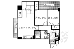 イーグルコート音羽 4階3LDKの間取り