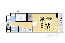 京阪本線 伏見桃山駅 徒歩4分の賃貸マンション 1階1Kの間取り