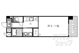 SHICATACHAMBRETTES2 1Kの間取図画像
