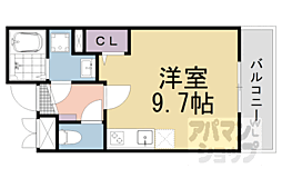 グランデコート大宅NORTH ワンルームの間取図画像