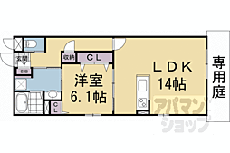 COMFY COURE五条西洞院 1LDKの間取図画像