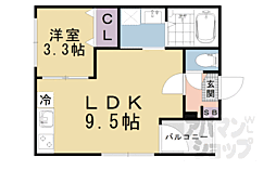 舞台荘 1LDKの間取図画像