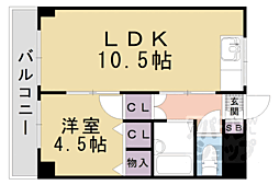 メゾンソレイユ 1LDKの間取図画像