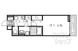 ローレル 1Kの間取図画像