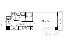 K-Flat 1Kの間取図画像