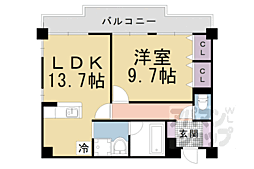 ガーデンシティ柳ケ崎 1LDKの間取図画像