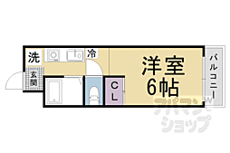 メゾン村上 1Kの間取図画像
