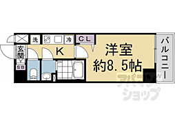 SOLCRESTTAPP伏見 1Kの間取図画像