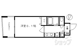 プレサンス京都烏丸NEXT 1Kの間取図画像