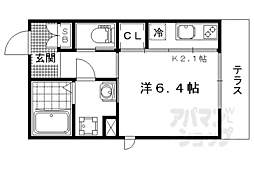 ラ・ヴィルト御所ノ内 1Kの間取図画像
