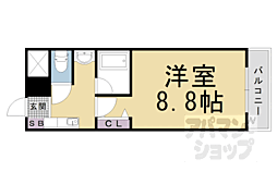 カサコモーダ東野 1Kの間取図画像