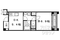 パインフィールド洛東 1DKの間取図画像