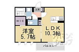 グラシア内畑 1LDKの間取図画像