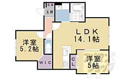 仮称)ユアメゾン山科 2LDKの間取図画像