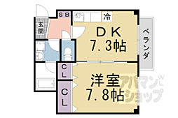 プラネシア星の子山科駅前 1DKの間取図画像