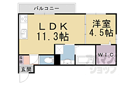 グレイスハート 1LDKの間取図画像