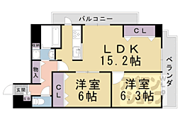 サン・ユー2 2LDKの間取図画像