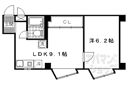 サン・ローラン新十条 1LDKの間取図画像