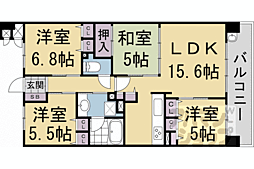 イニシア梅小路公園 4LDKの間取図画像