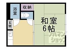 平安荘 1Kの間取図画像