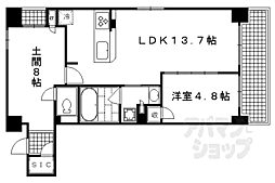 SOHO烏丸 1SLDKの間取図画像